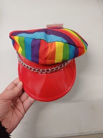 Regenboog pet